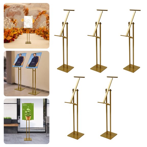 5-Piece Poster Frame Floor Standing Poster Display Frame Sign Stand Adjustable