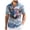 Blue, variant on American 250th Anniversary Shirt, Patriotic Shirts Patriotic Short Sleeve Button Up American Flag Independence Day Outfits(Light Blue,L)