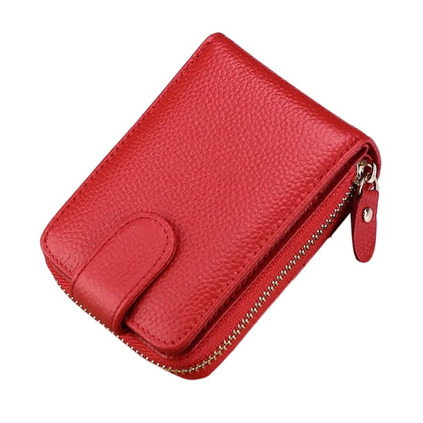 Minnieouse Minicarteras con tarjetero, bolsa con cremallera, exquisita comodidad, accesorios masculinos, organizador de Clip para regalo, saco Carteras Rojo