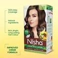 thumbnail image 4 of Nisha Creme Hair Color | Permanent Long Lasting Brown Hair Dye Color Kit | Dark Brown | 4.05 Oz (Pack Of 2), 4 of 10