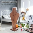 thumbnail image 3 of OULII Solid Wood Necklace Display Stand Vase Shaped Jewelry Holder for Storage in Chocolate, 3 of 6
