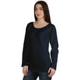 thumbnail image 3 of Inkmeso Solid Raglan Full Sleeve T-shirt For Women Scoop Neck Baseball Tee Casual Tops, 3 of 7