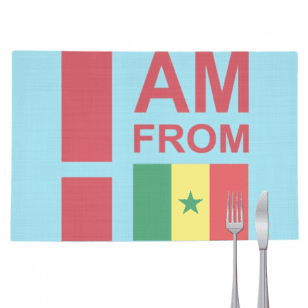 

I Am From Nigeria Art Deco Fashion Placemat Pad Kitchen Woven Heat Resistant Cushion Rectangle