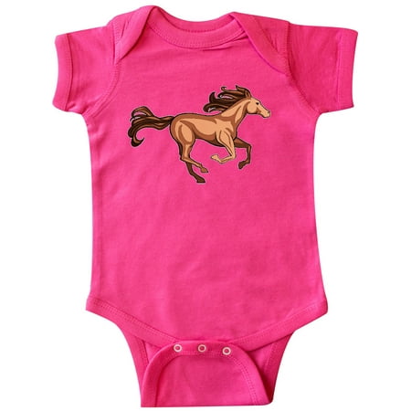 

Inktastic Galloping Brown Horse-stylized illustration Gift Baby Boy or Baby Girl Bodysuit
