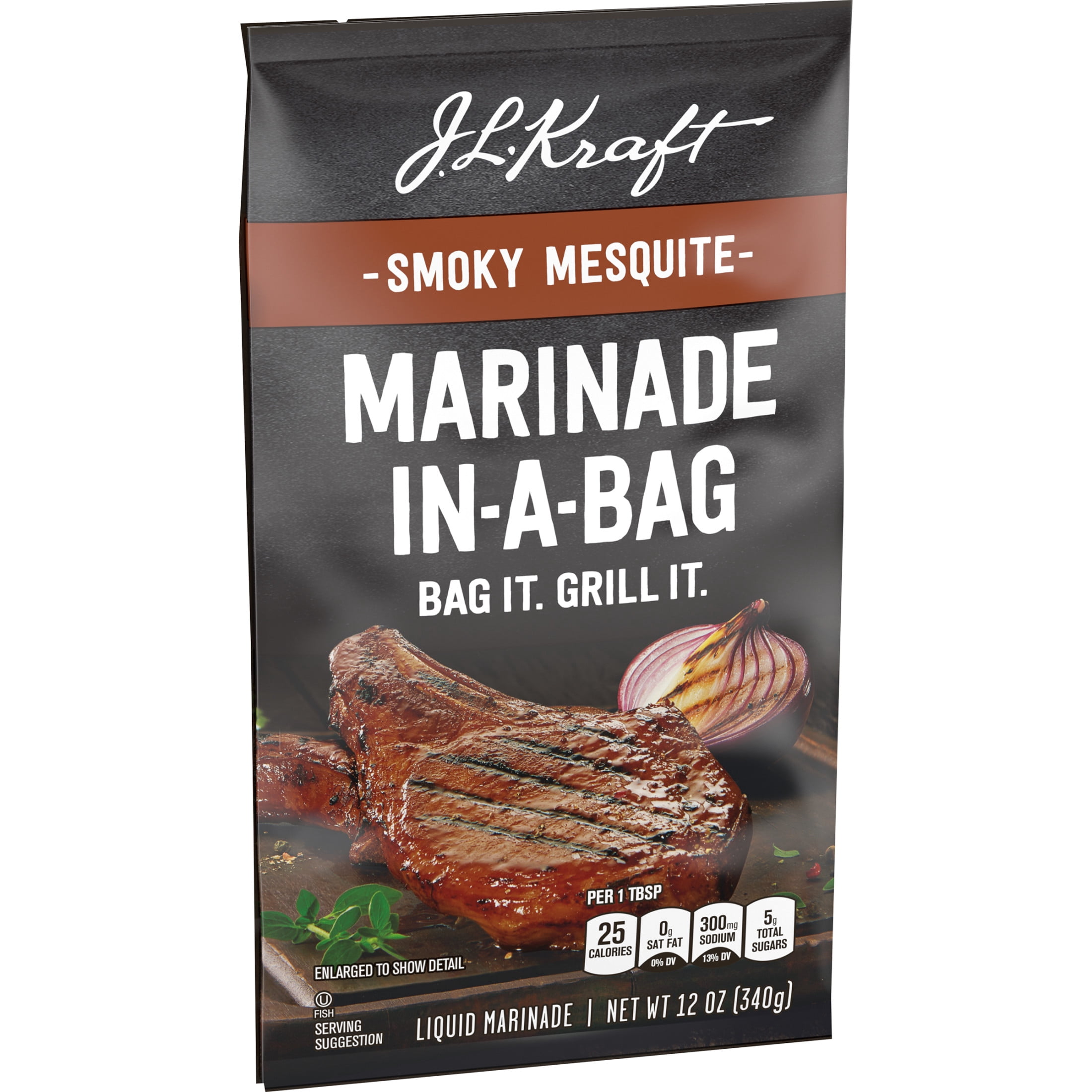 J.L. Kraft Marinade-In-A-Bag Smoky Mesquite Liquid Marinade, 12 oz Bag