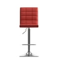 thumbnail image 4 of CorLiving Xavier Set of 2 Square Tufted Upholstered Adjustable Height Indoor Barstools, 4 of 9
