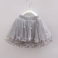 thumbnail image 5 of EINCcm Baby Skirt Baby Girl Skirt Baby Tutu Skirt Cute Party Dance Skirt Net Yarn Crimping Pearl Sequins Tulle Skirt, for Toddler Kids Baby Girls, Gray, 3 Years, 5 of 6