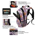 thumbnail image 5 of FORMRS Unisex Backpack Elementary School Travel Bookbag with Reflective Stripes, Purple Cute Halloween, 5 of 7