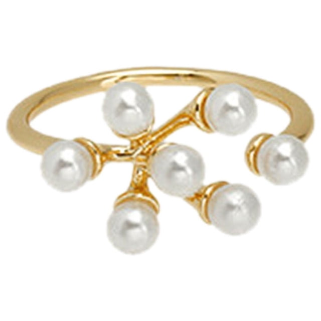 Moda Anillo Regalo Perla Goteo Esmalte Anillo Abierto Femenino Senior Dedo Índice Anillo Ajustable Tamaño Anillo Daily Wear