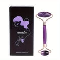 thumbnail image 4 of Purple Face Roller - Skin Care Tool Made Of Clear Quartz - Face Care Product Improves Circulation - Face Massager Compatible With All Skin Types - For A Fresh And Firm Skin, 4 of 5