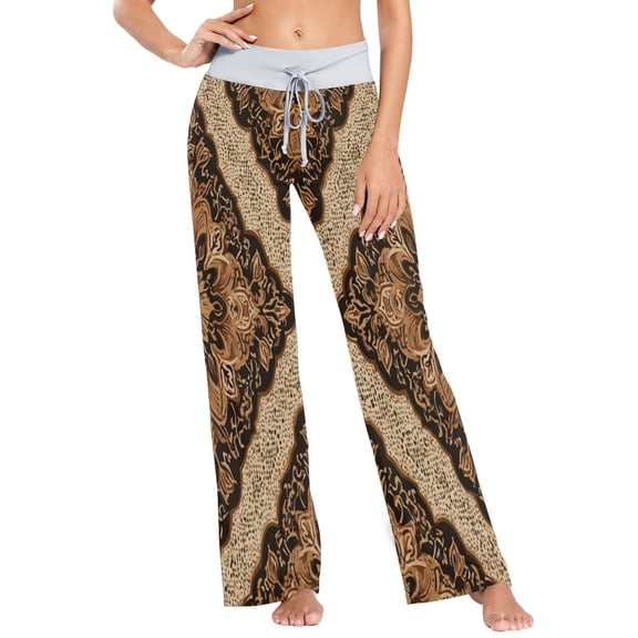 X-Small Women's Comfy Casual Pajama Pants Stretch Fabric Suitable for Yoga Pants Hippie Pants,The Best Holiday Gifts for Women Brown Tinting Process