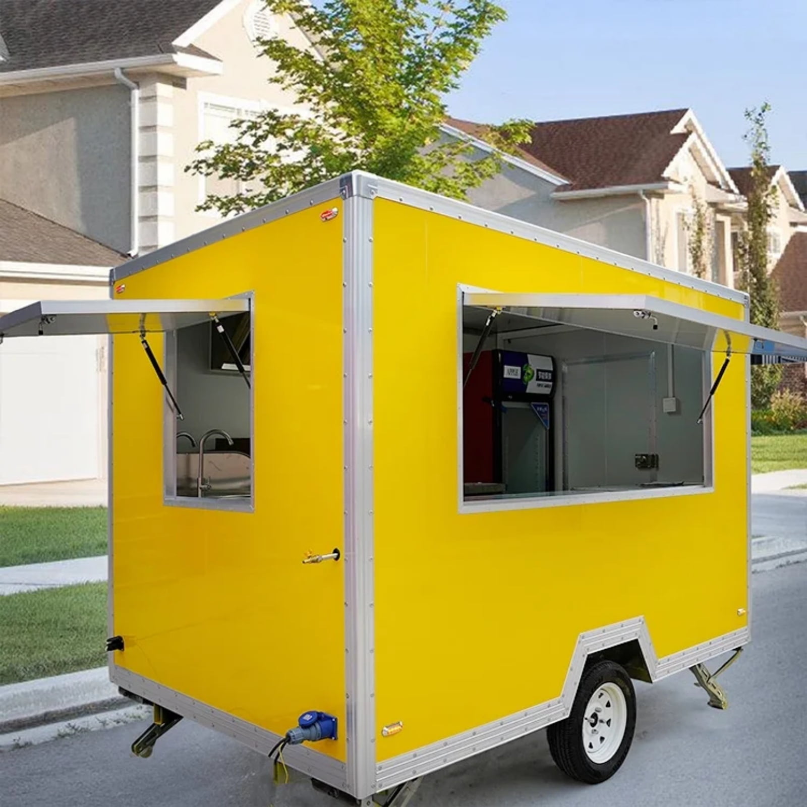 BELYOO Outdoor Commercial Food Service Cart in Stainless Steel
