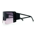 thumbnail image 6 of Womens Oversized Shield Curved Wrap Flat Top Half Rim Plastic Sunglasses Black - Purple, 6 of 8
