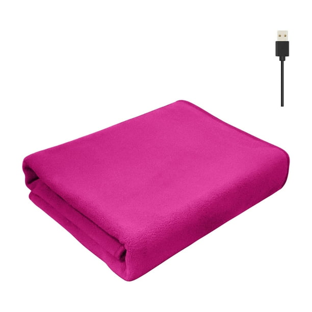 Manta de de felpa con calefacción eléctrica, capa cálida de calefacción portátil multiusos para mujer, hombre, fuera de oficina, Macarena Manta eléctrica
