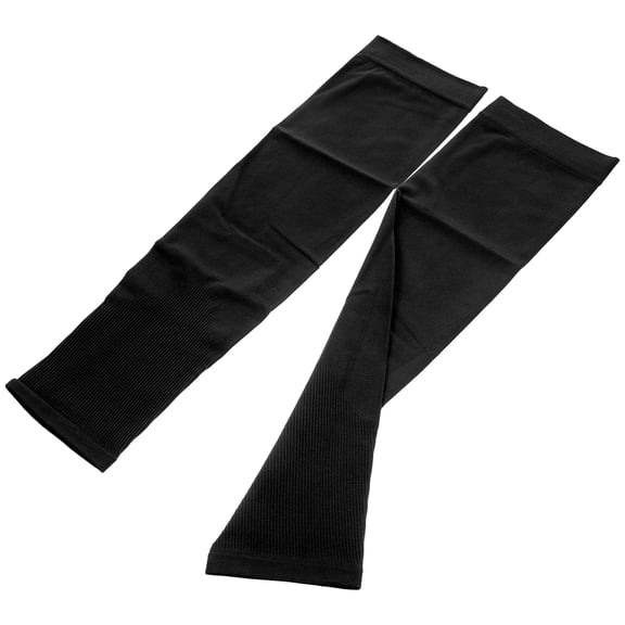 UNOMOR 1 Pair Kids Elastic Arm Sleeves Black Breathable Arm Covers for Children Outdoor Activities