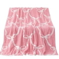 thumbnail image 2 of Throw Blanket,Bedding,50" X 60" Bed Throw Blanket Bow Pattern Throw Blanket for Home Decor and Gift Microfiber Blanket Bow Blanket Plush Bedding Soft Cozy Throw B,Throw Blanket For Couch, 2 of 4