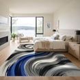 thumbnail image 3 of ODIKA 8'x10' Machine Washable Non-Slip Area Rug, Abstract Blue High Traffic Rug, Blue, 956060, 3 of 7