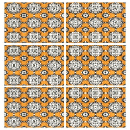 

Decorative Pattern Design 6-Piece 12x18in Durable Place Mats Heat-Proof and Non-Slip