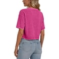 thumbnail image 4 of Sundazz Cropped T shirts for Women Oversized Vintage Cotton Tee Short Sleeve Summer Tops Casual Shirts, 4 of 8