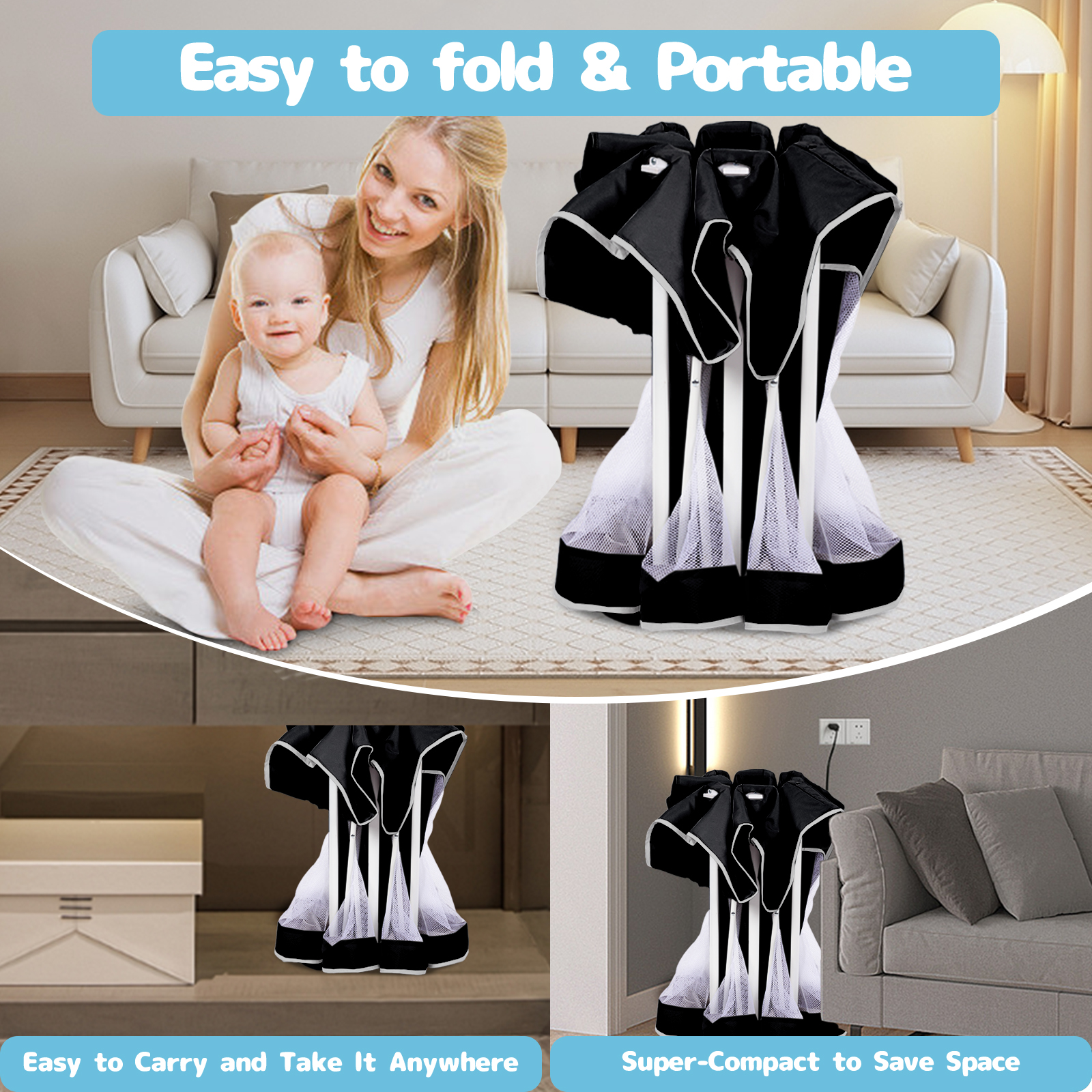 G TALECO GEAR Foldable Baby Playpen 50x50 With Mat photo 6