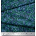 thumbnail image 2 of Soimoi Crepe Silk Fabric Palm Leaves Print Sewing Fabric Yard 42 Inch Wide, 2 of 3