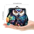 thumbnail image 2 of Owl Premium Microfiber Coin Purse with Zinc Alloy Jaws - Compact and Stylish for Men - 4.3x4.7 in/11x12 cm - Durable Construction, Ideal for Everyday Use, 2 of 7
