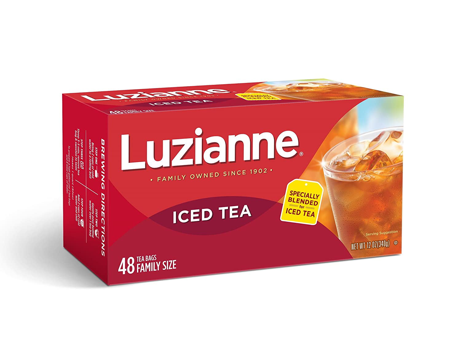 Pack of 6 48-ct box Luzianne Specially Blended Iced Tea Bags Family Size 