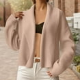 thumbnail image 4 of Cropped Cardigan for Women 2025 Fall Lightweight Long Sleeve Open Front Shawl Sweater Jacket Cardigans, 4 of 6