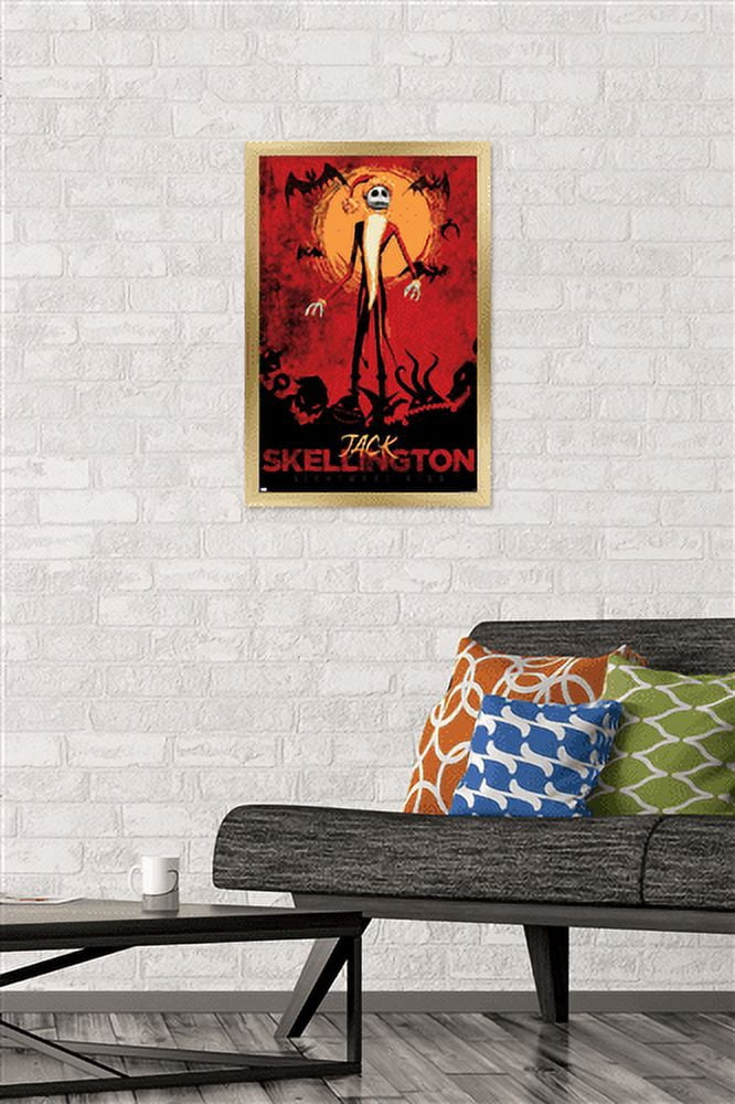 Disney Tim Burton's The Nightmare Before Christmas - Red Jack Wall Poster, 14.725" x 22.375" Framed