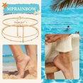 thumbnail image 5 of Waterproof Gold Anklets for Women - 14k Gold Plated Ankle Bracelets,Summer Beach Surfer Foot Chain Multilayered Stack Bracelet Anklet Set,Layered Trendy Jewelry Holiday Gifts for Her Girlfriend, 5 of 6