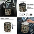 thumbnail image 4 of Yuyamidu Camo Hunting Front Car Seat Covers Full Set of 12 Wood Steering Wheel Cover Seatbelt Pads Armrest Pad Coasters Garbage Can Rear View Mirror Cover Keychain Air Vent Bag, Universal Fit, 4 of 6