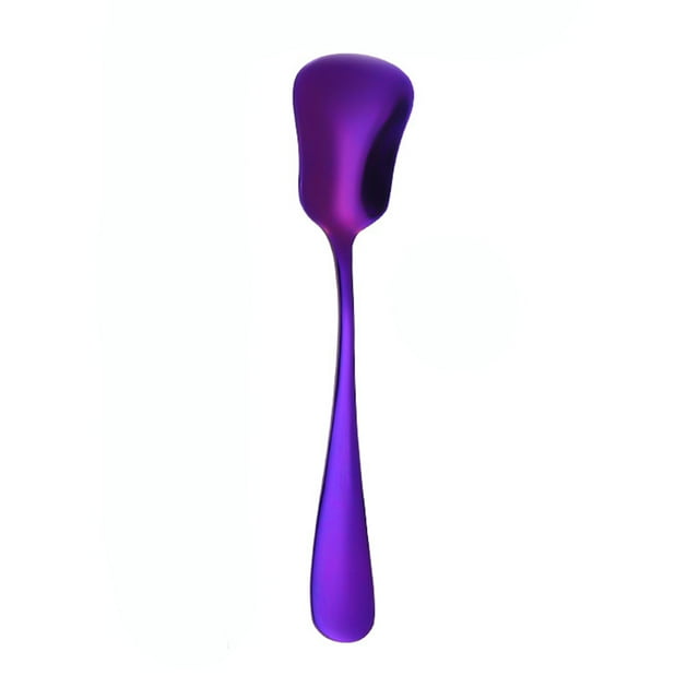 Rust-proof Kitchen Utensils Stainless Steel Spoon Gourd Shape Long Handle Colorful Dessert Cake Soup Salad Coffee Ice Cream Scoop Kitchen Utensil