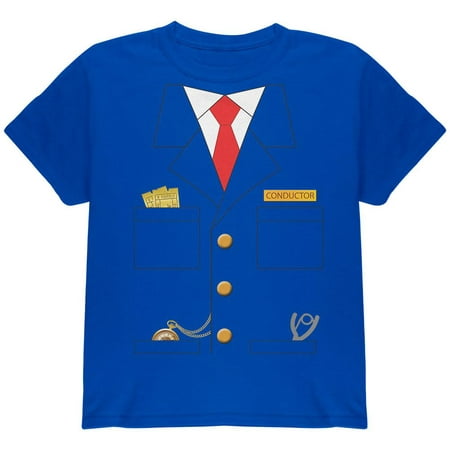 Halloween Train Conductor Costume Royal Youth T-Shirt