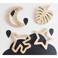 thumbnail image 4 of Pegatinas de pared de madera con forma de luna, estrella, avión, mariposa, decoración de pino macizo, para habitación de niños, 4 of 4