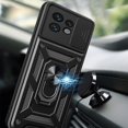 thumbnail image 2 of for Motorola Edge 40 Pro Case with Slide Camera Cover, Military Grade Drop Phone Cover Case with Ring Kickstand for Moto Edge+ (2023) / Edge 40 Ultra/Edge 40 Pro SJ Red, 2 of 9