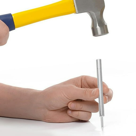 Topbathy 200Pcs Double Head Trim Nails Silver with Installation Sleeves for Wood and Wall