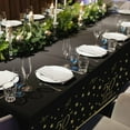thumbnail image 3 of 50th Birthday Decorations Tablecloth Set of 4 Gold and Black Plastic Table Covers Waterproof Disposable for Party Supplies,black, 3 of 6