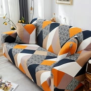 NEWEEN Sofa Cover High Stretch Elastic Fabric 1 2 3 Seater Sofa Slipcover Chair Loveseat Couch Cover Polyester Spandex Furniture Protector Cover with 1 Pillowcase (3 Seater, Checkerboard)