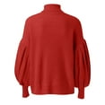 thumbnail image 2 of Vedolay Sweaters Womens Casual Crewneck Lightweight Pullover Loose Fit Sweater,Red S, 2 of 5