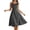 Black, variant on Women's Square Neckline Sleeveless A-line Dress, Size S-2XL