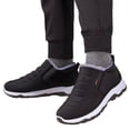 thumbnail image 7 of Rotm Winter Slip On Shoes Mens Winter Trekking Snow Boots Water Resistant Shoes Anti-Slip Fully Fur Lined Casual Lightweight Hiking Boot Black,10.5, 7 of 7