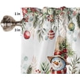 thumbnail image 4 of Christmas Valances for Windows, Kitchen Curtains Valances 54x18inch Short Window Curtains for Kitchen/Bathroom/Bedroom, Small Window Valances, Snowman Poinsettia Flower Christmas Ball Farmhouse, 4 of 6