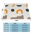 thumbnail image 6 of Bohemian Minimalism Pattern Throw Blanket, Super Soft Anti-Pilling Flannel Bed Blankets, 80"x60", 6 of 8