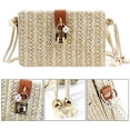 thumbnail image 2 of LinYooLi Women Mini Straw Woven Cross-body Bag Bohemian Beach Shoulder Bag, 2 of 8