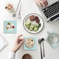 thumbnail image 1 of POGLIP Snowman Christmas Set of 4 Coaster for Drinks, Absorbent Ceramic Stone Coasters Cup Mat with Cork Base for Home Kitchen Room Coffee Table Bar Decor, 1 of 4