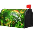 thumbnail image 3 of Happy St Patricks Day Mailbox Cover Magnetic Standard Size 25.5" X 21" Shamrock Clovers Rainbow Green Hat Mailbox Covers Magnetic Mailbox Covers Post Letter Box Cover for Outdoor Decor, 3 of 6