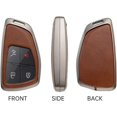 thumbnail image 3 of Key Fob Cover Compatible with Buick Enclave Encore Envision Avenir Honda Prologue 2024-2025 Keychain Case Holder Protector,A-Brown, 3 of 6