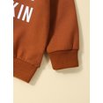 thumbnail image 6 of LMLYSoH Baby Halloween Sweatshirt Letter Print Round Neck Long Sleeve Pullovers Autumn Tops for Toddler Cute Clothes, 6 of 9