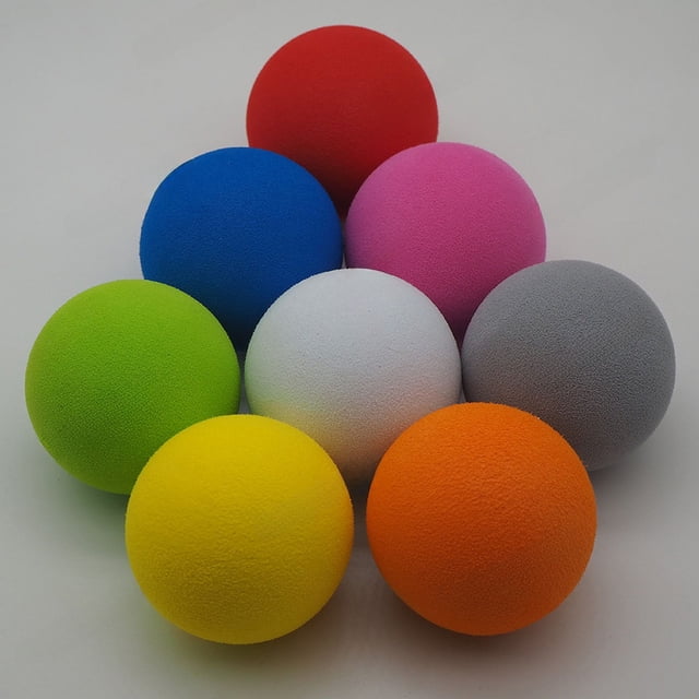 Pelota de goma eva de color para gatos y mascotas, juguete para disparar, bala, espuma elástica, sólida, suave, para pinball