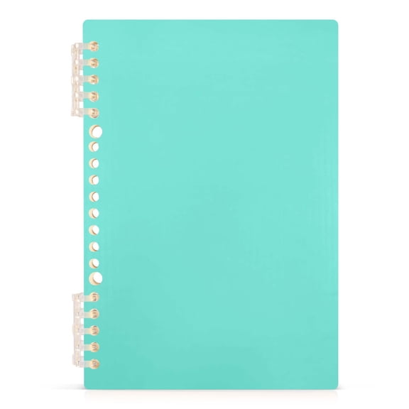 Spiral Journal Notebook Turquiose Teal A5 Lined Hardcover PP Material with 60 Pages Paper College Ruled Notebook for Work Note Taking Writing 5.7x8.3 Inch